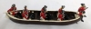 13 Piece Painted Lead Figure Rowboat Set. - 4