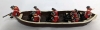 13 Piece Painted Lead Figure Rowboat Set. - 5