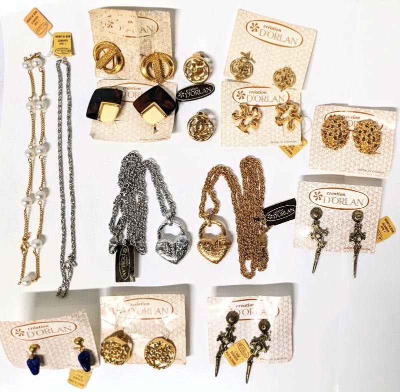 Vintage D'Orlan Jewelry: Necklaces, Earrings (Matching Heart Lock Necklaces!)