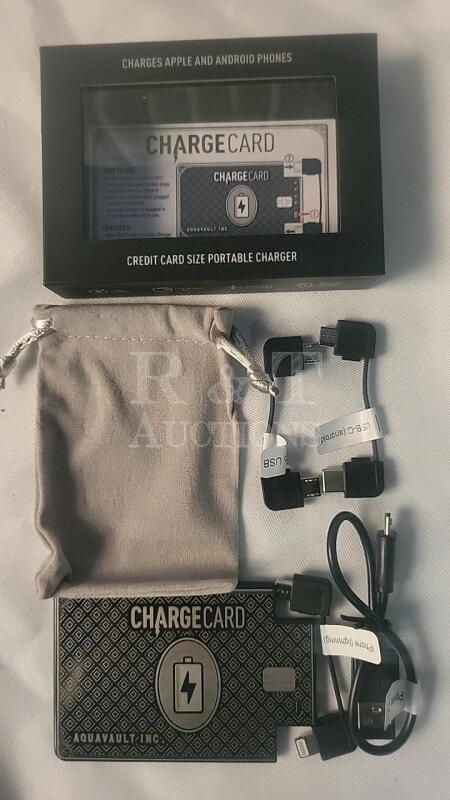 New Aqua Vault Portable Charger - Credit Card Size
