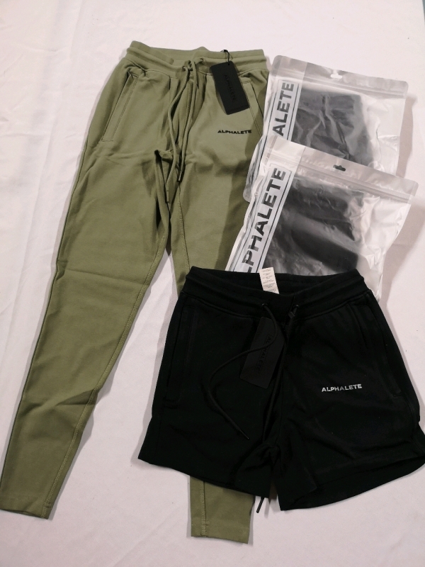 4 New ALPHALETE Women's sz Small Shorts & Jogger
