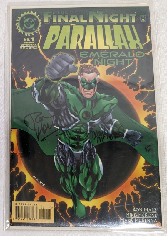 Signed Copy of Parrallax: The Emerald Night Issue #1. With Certificate of Authenticity.