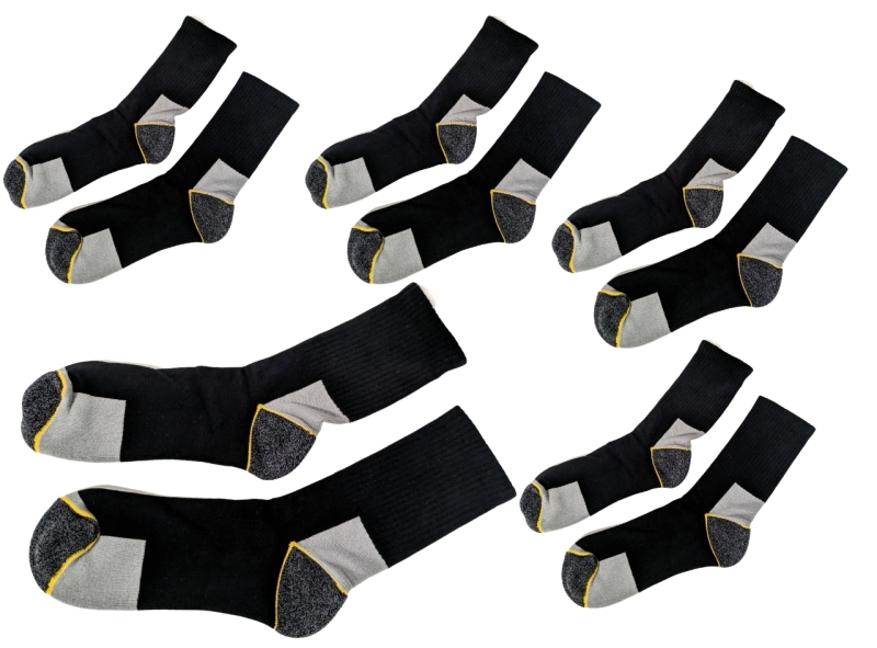 5 New Pairs Men's Hiking Socks (Size Medium)