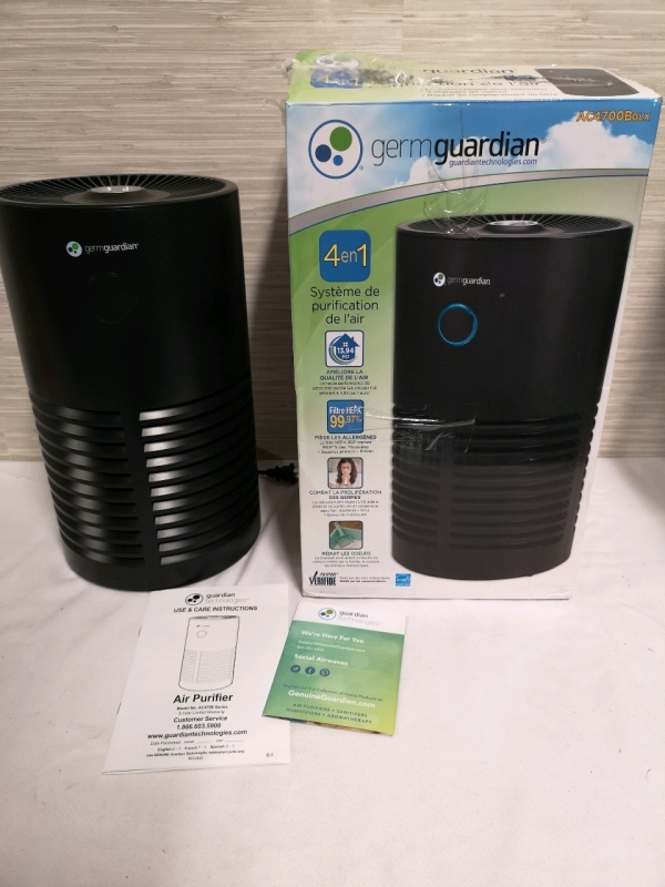 Germ Guardian AC4700BDLX Table Top Air Purifier with HEPA Filter - Black