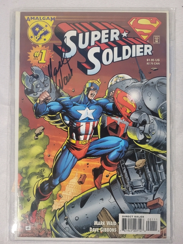 Super Soldier #1 Comic Book Signed by Mark Waid - with COA