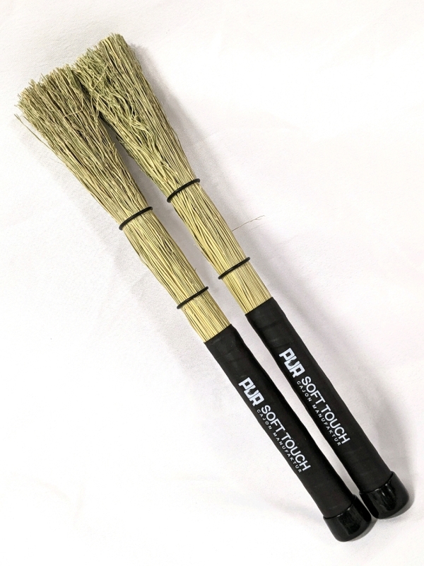 New PUR Soft Touch NEW Percussion Cajon Instrument Brushes / Brooms (1 Pair)