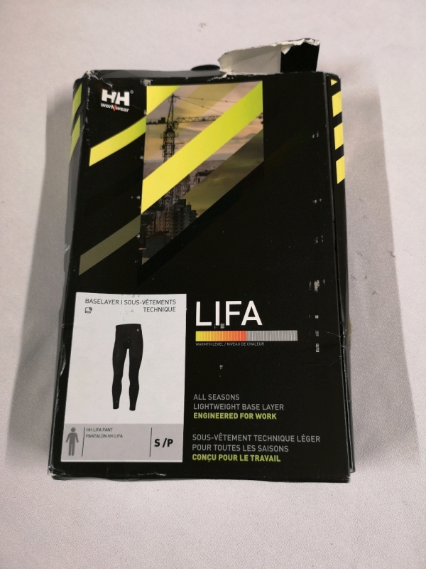 New Helly Hansen sz Small Workwear Men's Lifa Base Layer Pant - Black