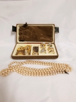 Travel jewelry case with contents