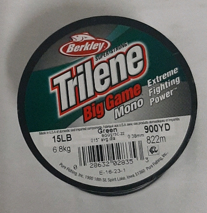 New, Berkley Trilene Big Game Mono Green 15lb Test 900 Yards