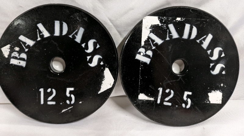 2 New Badass 12.5lb Dumbell Weight Plates.