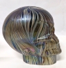 Rare Stellar MCM Iridescent Art Glass Skull - 3