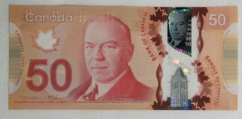 Canadian Bank of Canada 50 Dollar Bill , Uncirculated