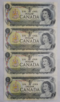 1973 Canadian Bank of Canada One Dollar Bank Notes . One *AA Replacement Note