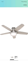 New Hunter Avia 48" Indoor Small Room Ceiling Fan - 59416