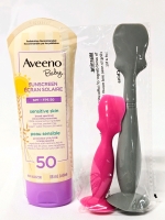 New AVEENO Baby Sunscreen SPF 50 Sensitive Skin (88ml) & 2 Medical Grade Baby Cream Applicators