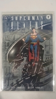 Superman Vs Aliens #1 Comic Book - Signed by Dan Jurgens & Kevin Nowlan - COA