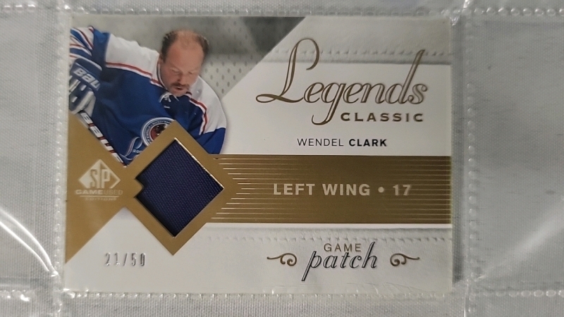 Wendel Clark Game Worn Patch Card - 07-08 Upper Deck