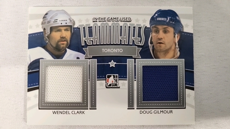 Wendel Clark & Doug Gilmour Game Used Patch Card