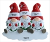 10 New Customizable Family Christmas Ornaments (3 Festive Gnomes / Gonks with Snowflakes) - 2