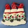 10 New Customizable Family Christmas Ornaments (3 Festive Gnomes / Gonks with Snowflakes) - 3