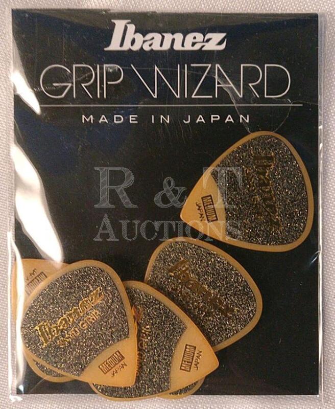 New 6 Pack - Ibanez Sand Grip Guitar Picks - Medium