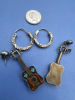 Sterling Guitar Earrings and Hoops Rings Art Neuvous - 3