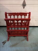 Vintage Wooden 2 Tier Magazine Rack