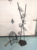 2 Wine Bottle Holders - 6 & 5 Bottle Holders - Metal