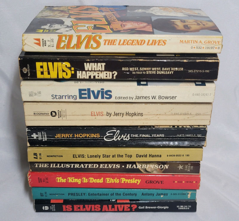 ELVIS PRESLEY Paperback Book Lot , Ten (10) Books , Pre-owned