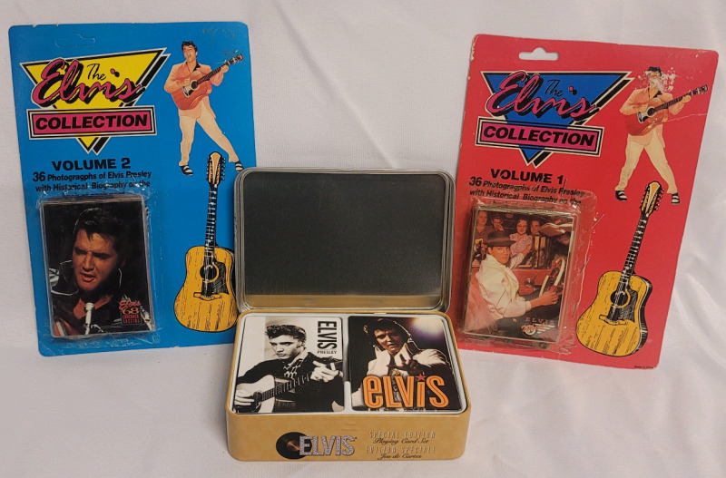 ELVIS Playing Cards in Tin & ELVIS Photograph Cards Vol. 1 & 2