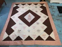 Vintage 1980 Canadian Provincial Flower Quilt