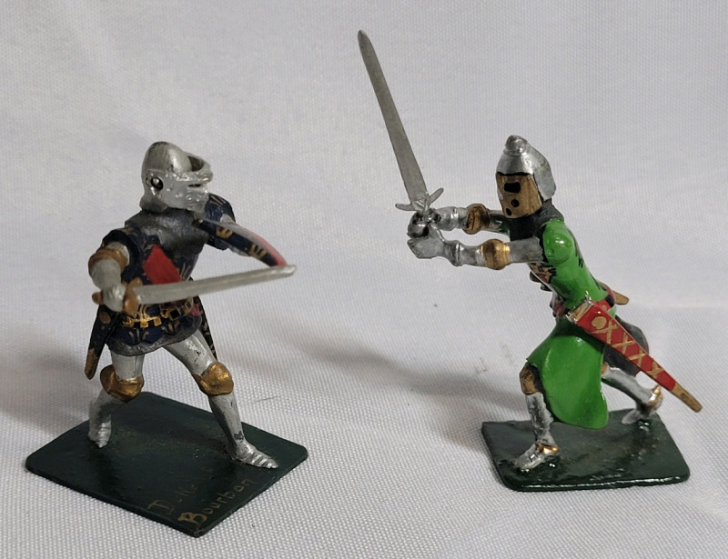 Tournament Combat Knights Toy Soldier Lead Miniatures