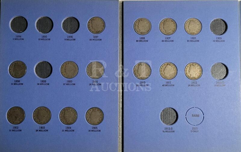 1897 - 1912 USA Library Head Nickels - 14 Coins