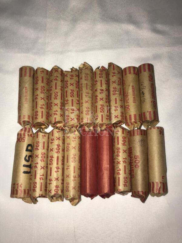 18 Rolls of American Pennies