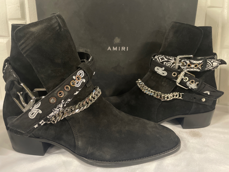 AMIRI BANDANA BUCKLE BOOT size UK Europe and US 11