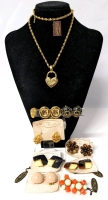 Vintage D'Orlan Jewelry: Necklace & Earrings + 1970s Astrology Sagittarius Ring