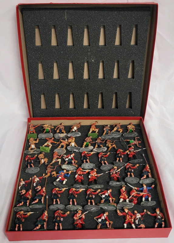 British Soldiers & Native Americans : 7 Year War Lead Miniatures , 50pc. Set