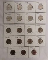 1999 P Delaware & 2000 P Maryland USA State 25 Cent Quarter Coins