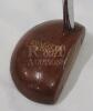 Wood Head w/Brass Face Golf Putter , RH , 35.5" Long - 2