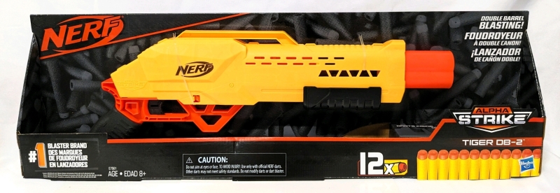 New NERF Alpha Strike Tiger DB-2 Foam Dart Blaster