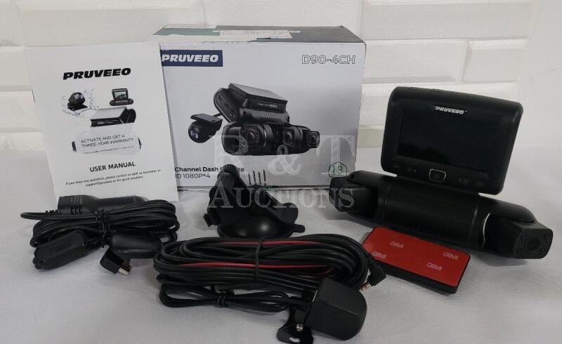 Pruveeo D90-4Ch Quad Camera Dash Cam - Tested , Powers Up
