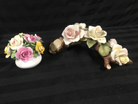 2 Vintage Ceramic Florals
