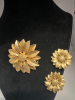 Susan Caplin designer Sunflower Brooch Earrings Filigree Sheild earrings - 6