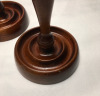 Four Mahogany Wood Candle Holders - 3