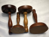 Four Mahogany Wood Candle Holders - 5