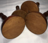 Four Mahogany Wood Candle Holders - 6