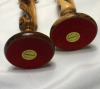 Carved Olive Wood Candlesticks Holy Land - 4