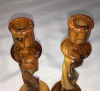 Carved Olive Wood Candlesticks Holy Land - 5