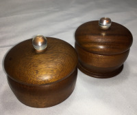 Vintage Mahogany Dresser Jars