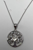 925 Sterling Tree of Life Pendant Chain with Stones - 6